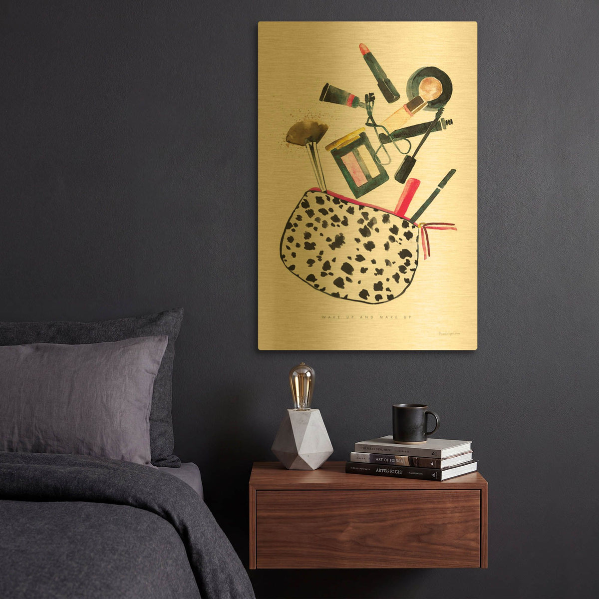 'Make 1t Up 1' By Mercedes Lopez Charro Gold Metal Wall Art