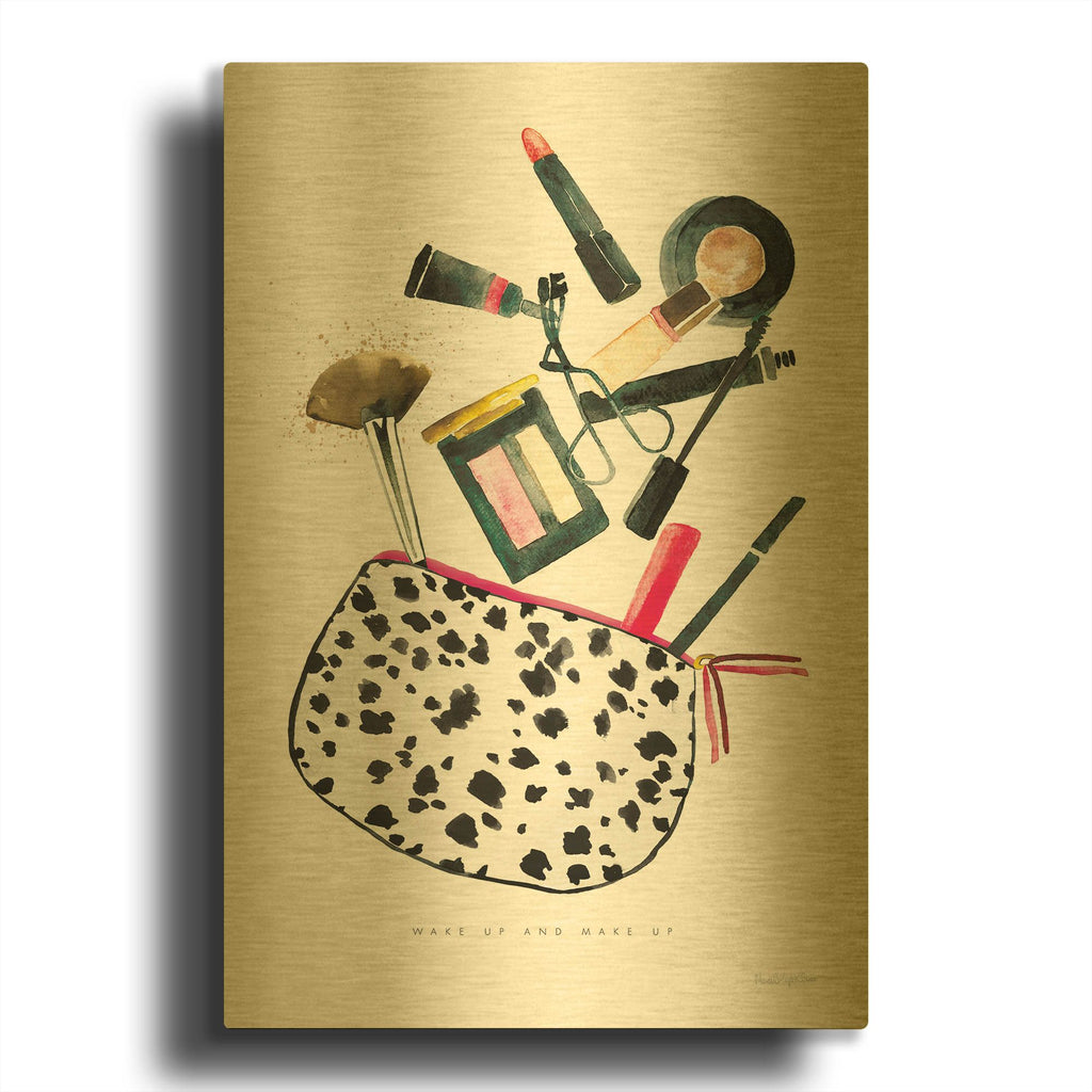 'Make 1t Up 1' By Mercedes Lopez Charro Gold Metal Wall Art