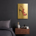 'Glitz and Glam V2 Pink' By Mercedes Lopez Charro Gold Metal Wall Art