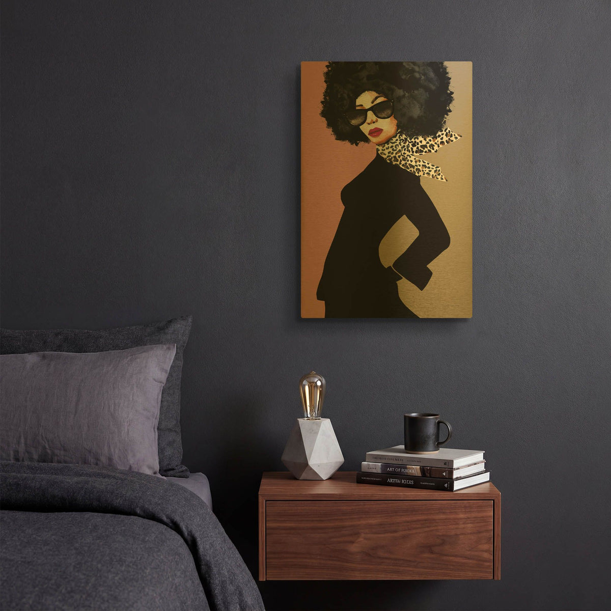 'Good Attitude 2' By Mercedes Lopez Charro Gold Metal Wall Art