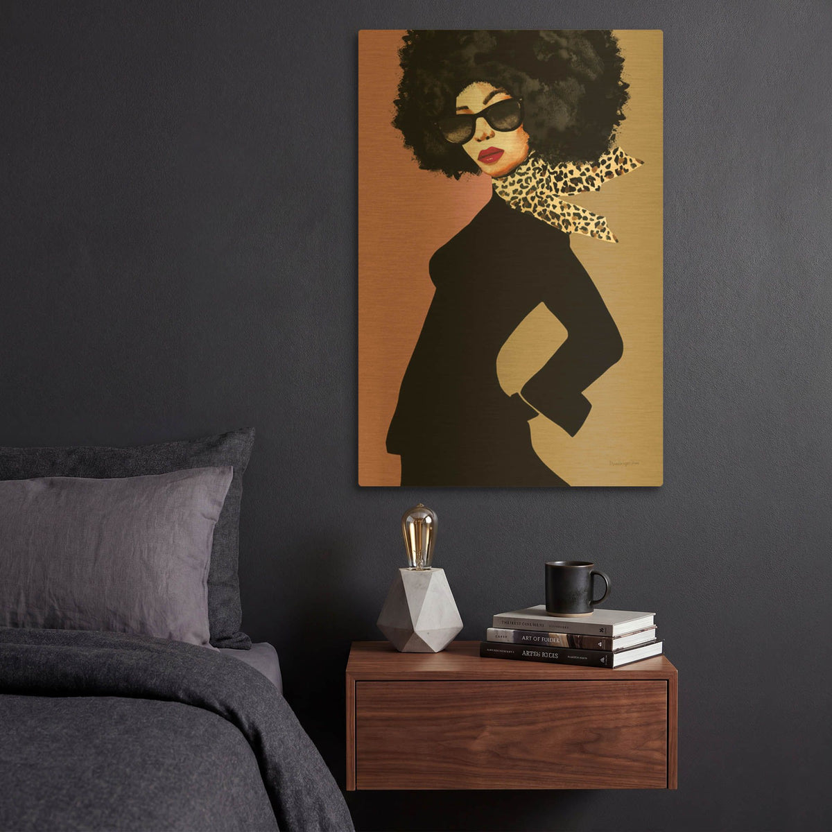 'Good Attitude 2' By Mercedes Lopez Charro Gold Metal Wall Art