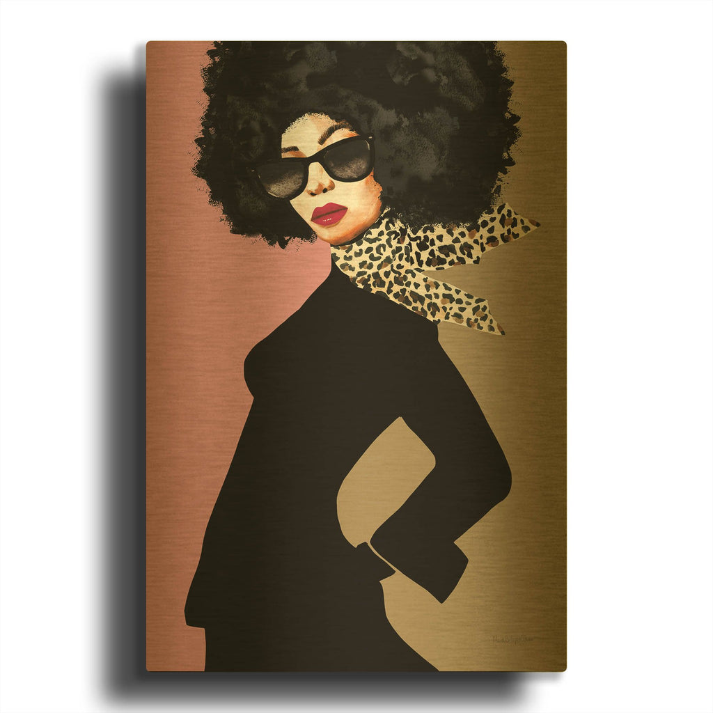 'Good Attitude 2' By Mercedes Lopez Charro Gold Metal Wall Art