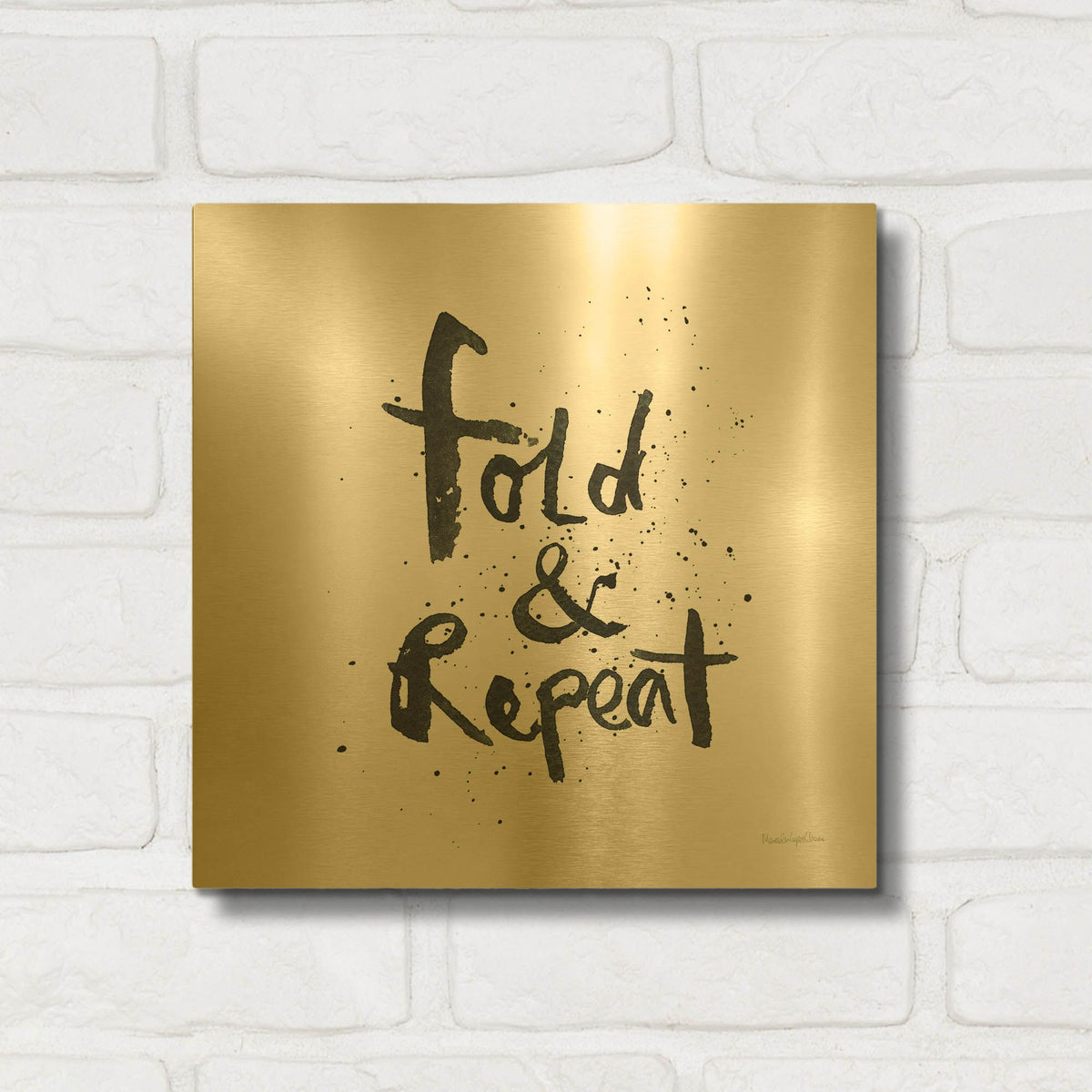 'Laundry Day 2' By Mercedes Lopez Charro Gold Metal Wall Art
