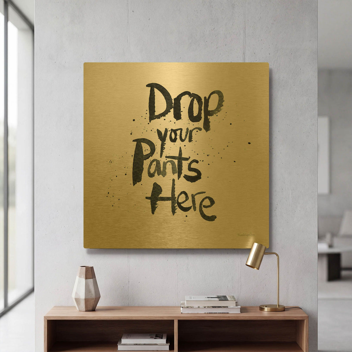 'Laundry Day 4' By Mercedes Lopez Charro Gold Metal Wall Art