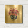 'Chinoiserie Style 4' By Mercedes Lopez Charro Gold Metal Wall Art