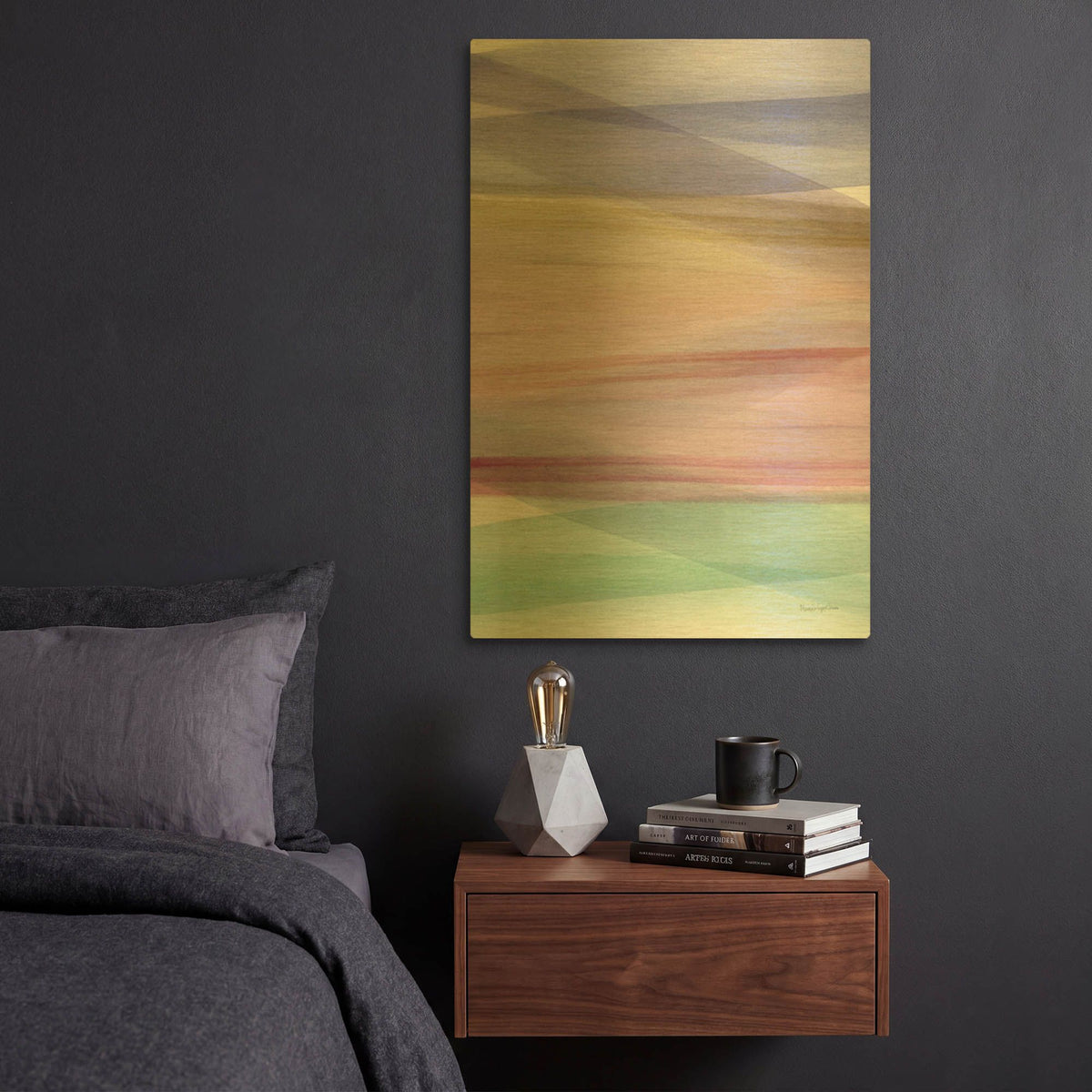 'Soft Summer 2 Warm' By Mercedes Lopez Charro Gold Metal Wall Art