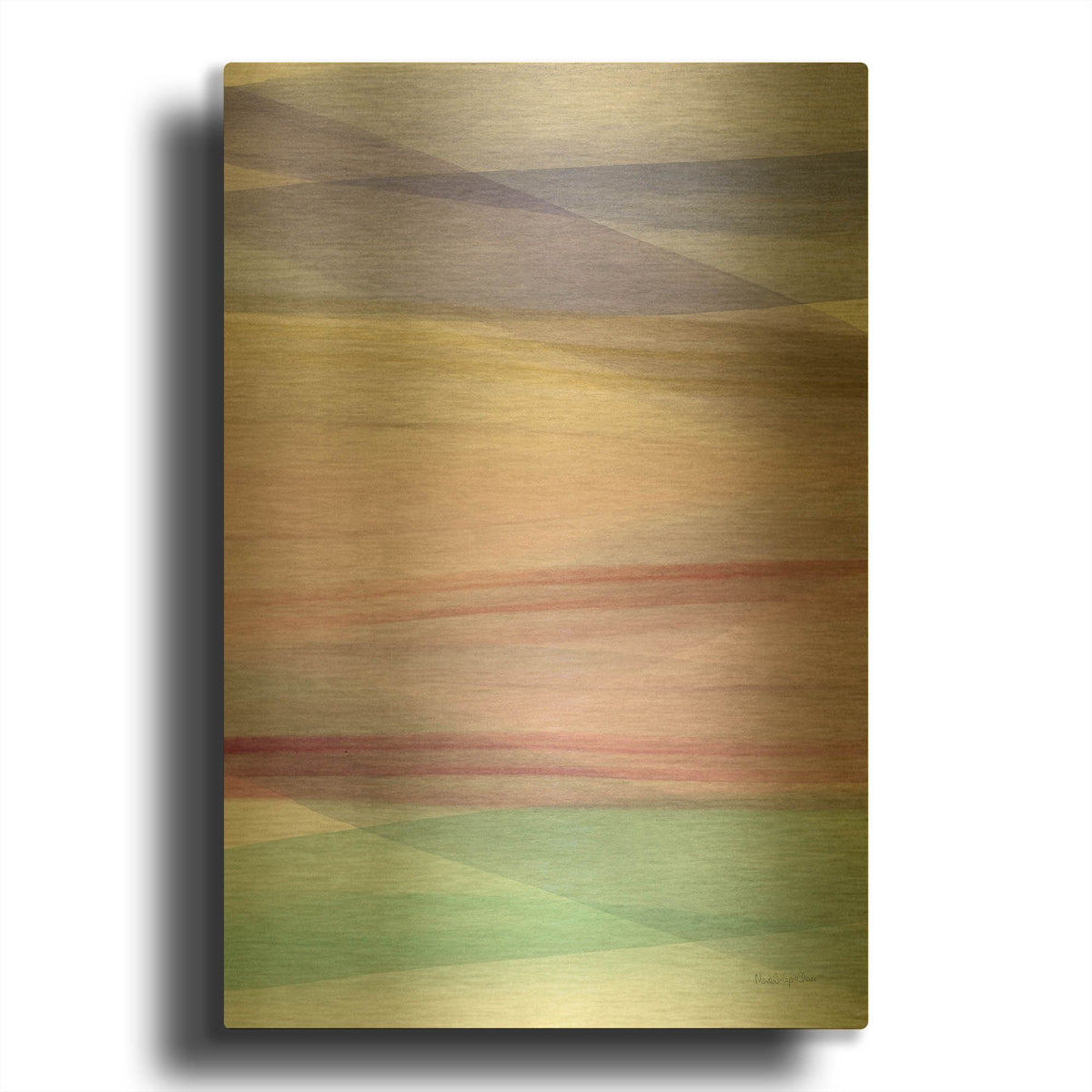 'Soft Summer 2 Warm' By Mercedes Lopez Charro Gold Metal Wall Art