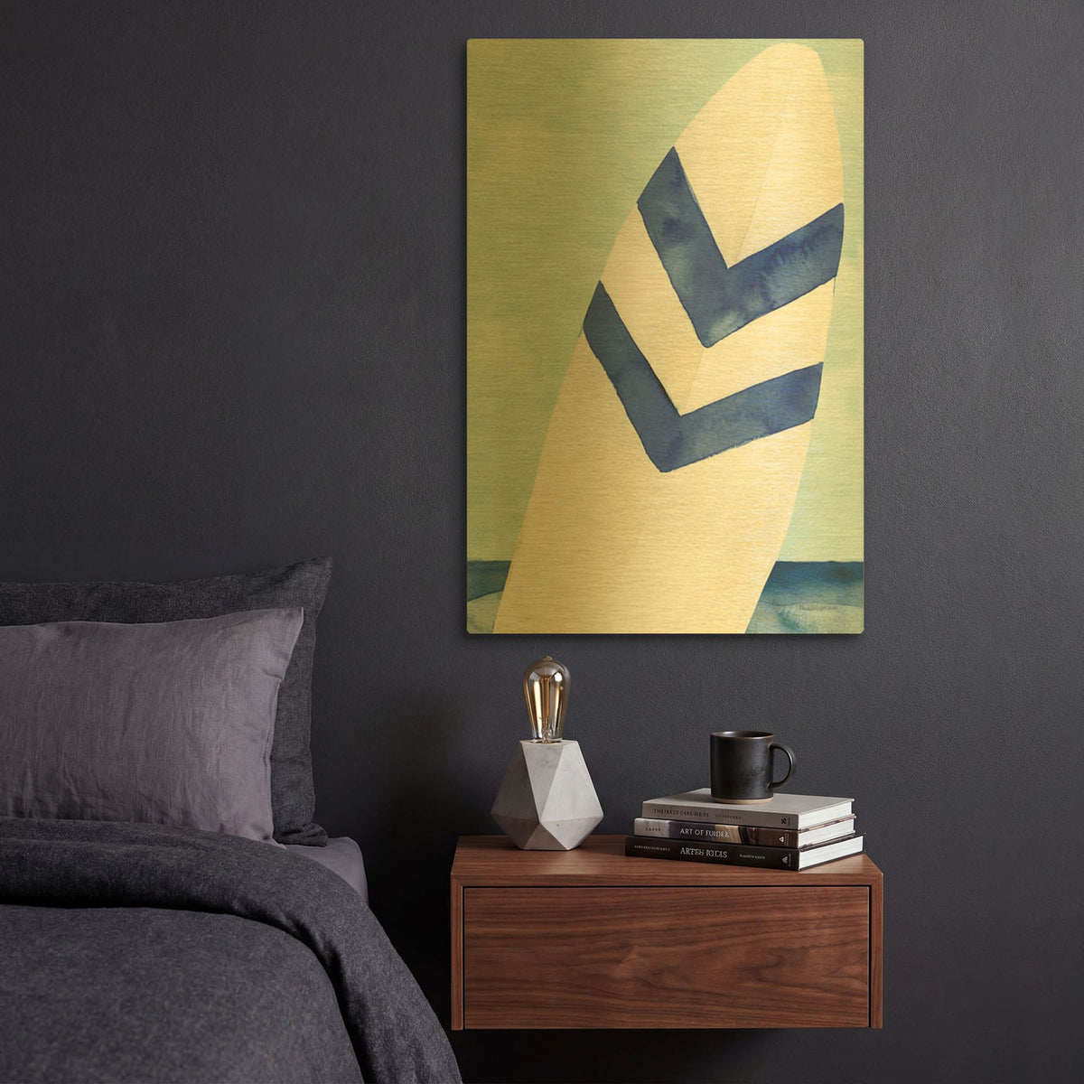 'Surf and Sun 2' By Mercedes Lopez Charro Gold Metal Wall Art