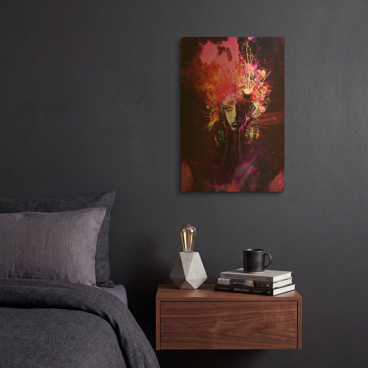 'Overdose' By Mario Sanchez Nevado Gold Metal Wall Art