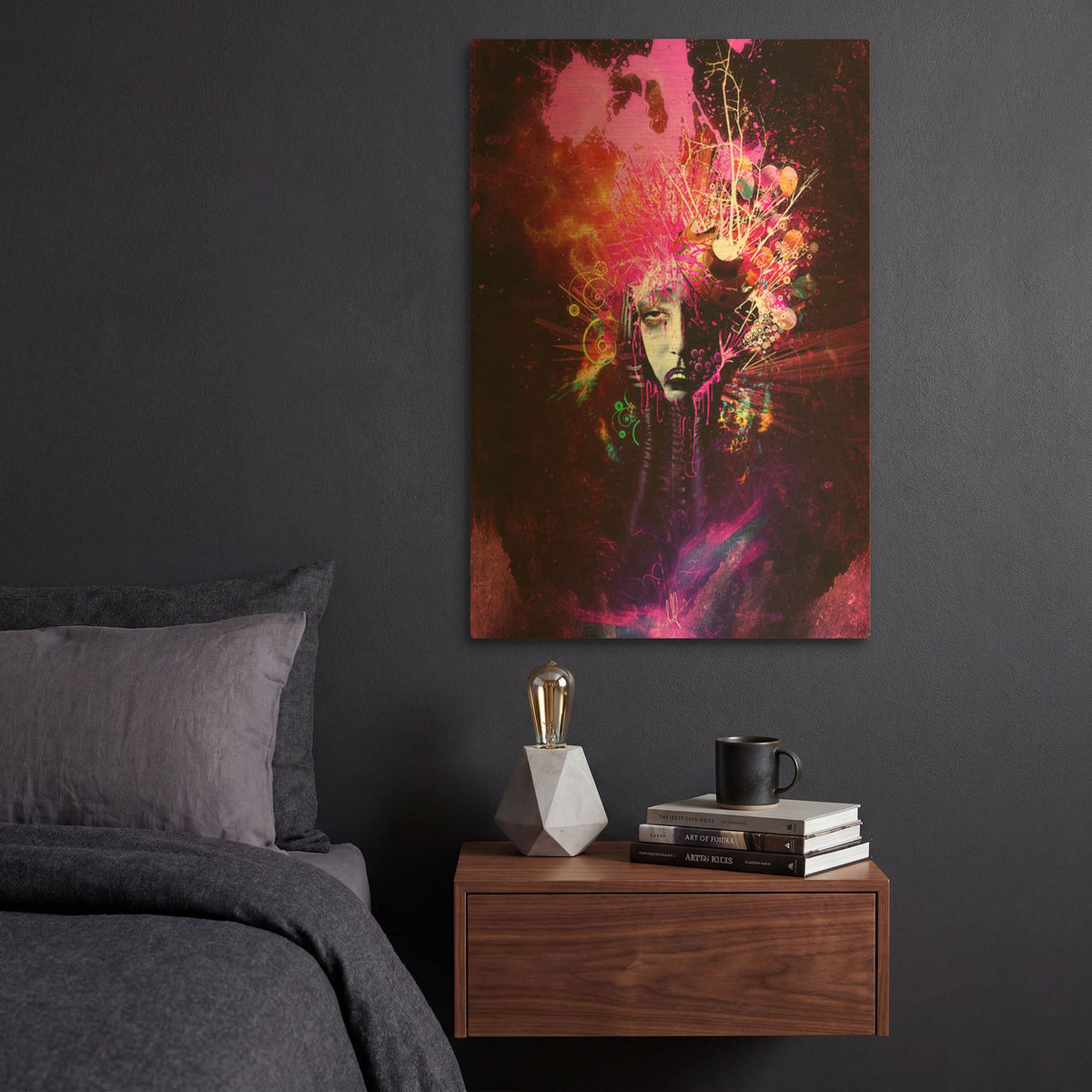 'Overdose' By Mario Sanchez Nevado Gold Metal Wall Art
