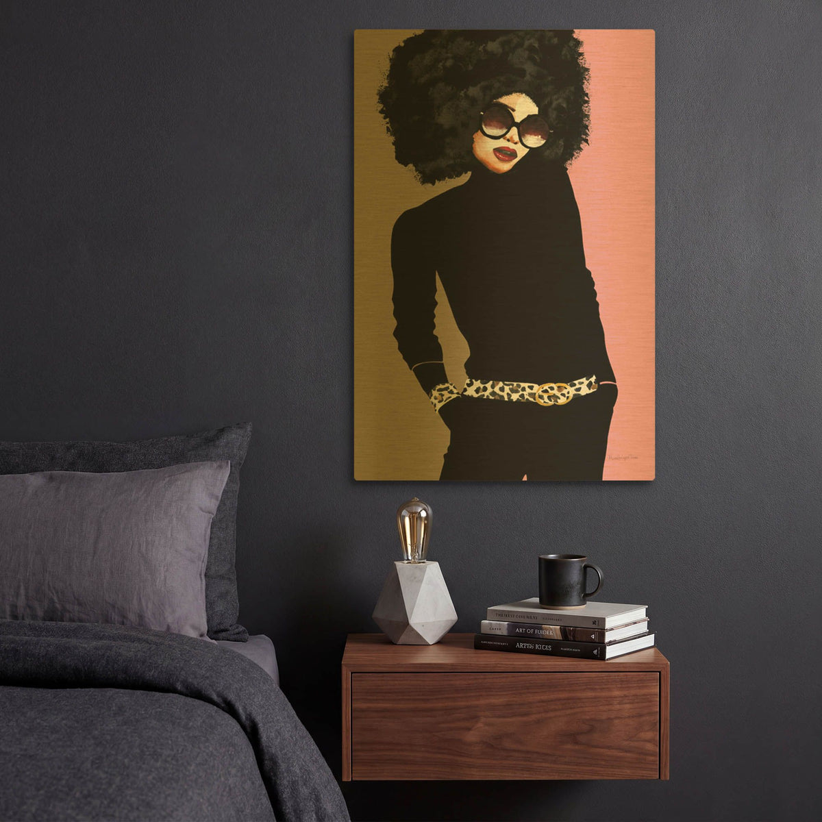 'Good Attitude 1' By Mercedes Lopez Charro Gold Metal Wall Art
