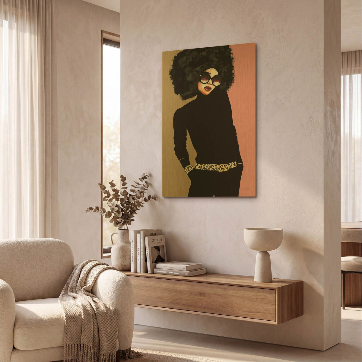 'Good Attitude 1' By Mercedes Lopez Charro Gold Metal Wall Art