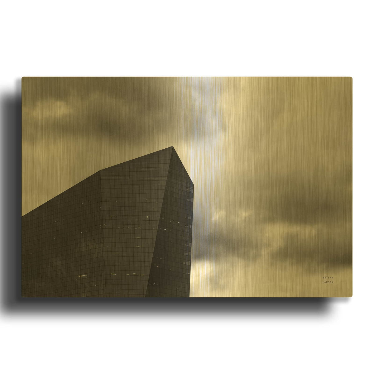 'Philly 3' By Nathan Larson Gold Metal Wall Art