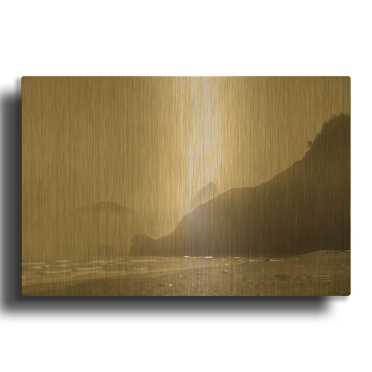 'Pacific Ocean Lost' By Nathan Larson Gold Metal Wall Art