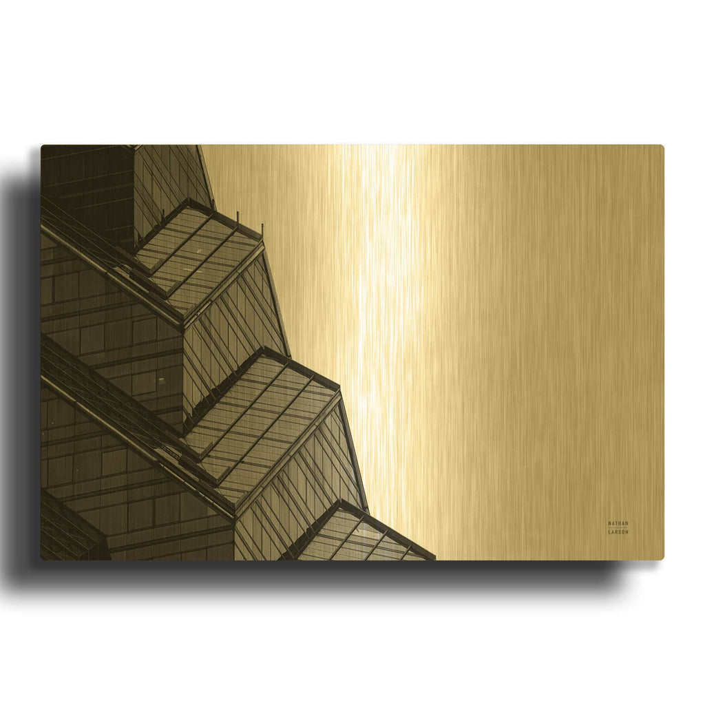 'Philly View 1' By Nathan Larson Gold Metal Wall Art