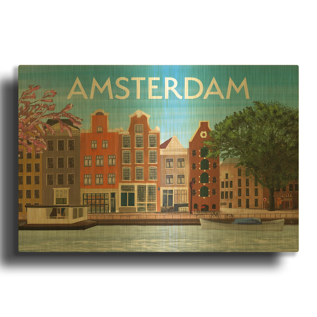 'Amsterdam 2' By Omar Escalante Gold Metal Wall Art