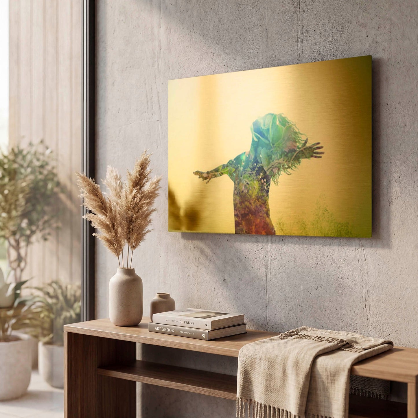 'Release' By Mario Sanchez Nevado Gold Metal Wall Art