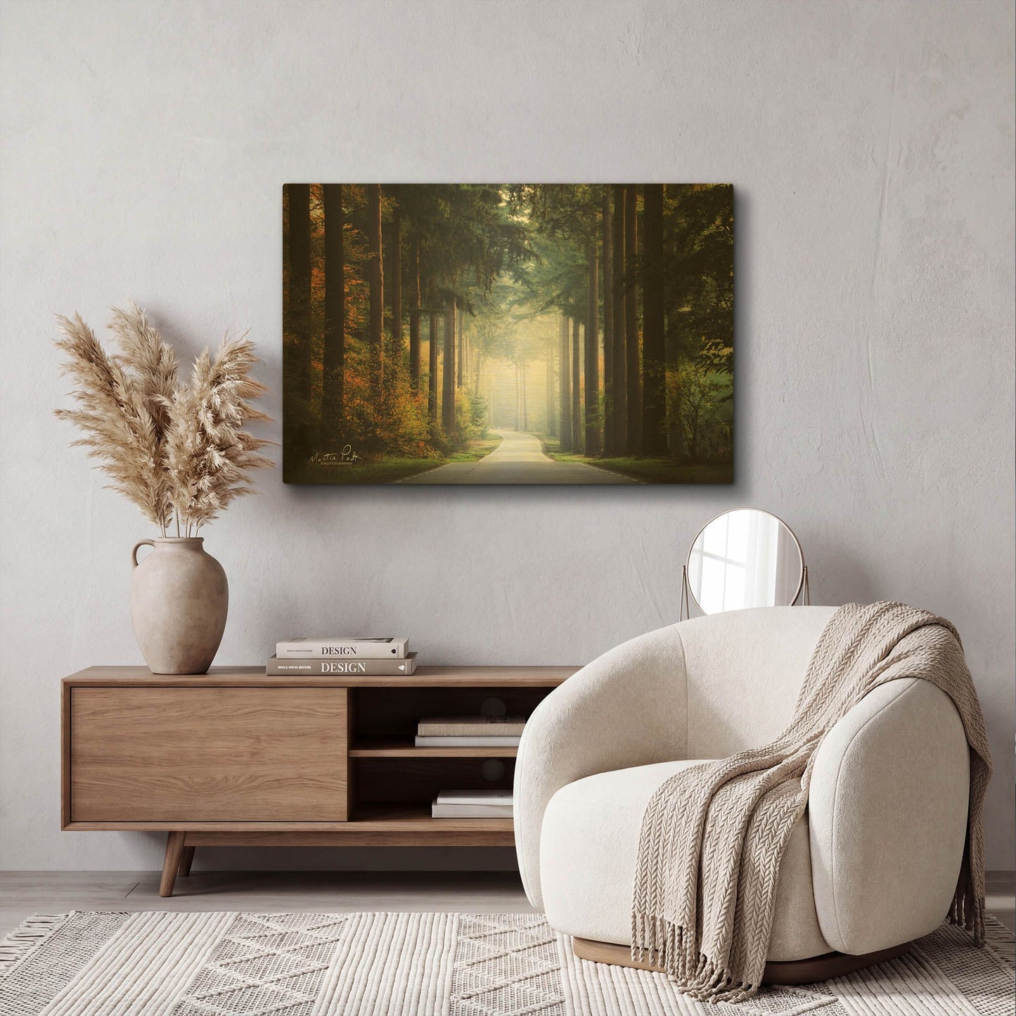 'Mysterious Roads' By Martin Podt Gold Metal Wall Art