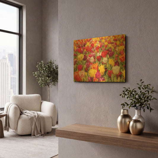 'Colorful Bouquet' By Martin Podt Gold Metal Wall Art