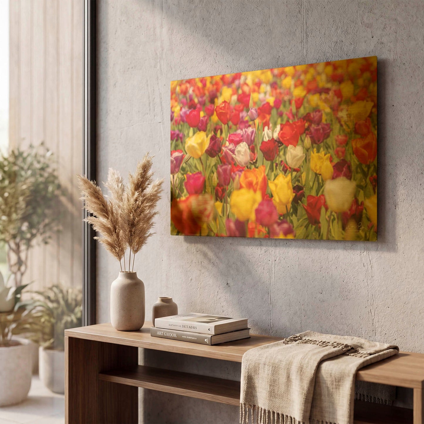 'Colorful Bouquet' By Martin Podt Gold Metal Wall Art
