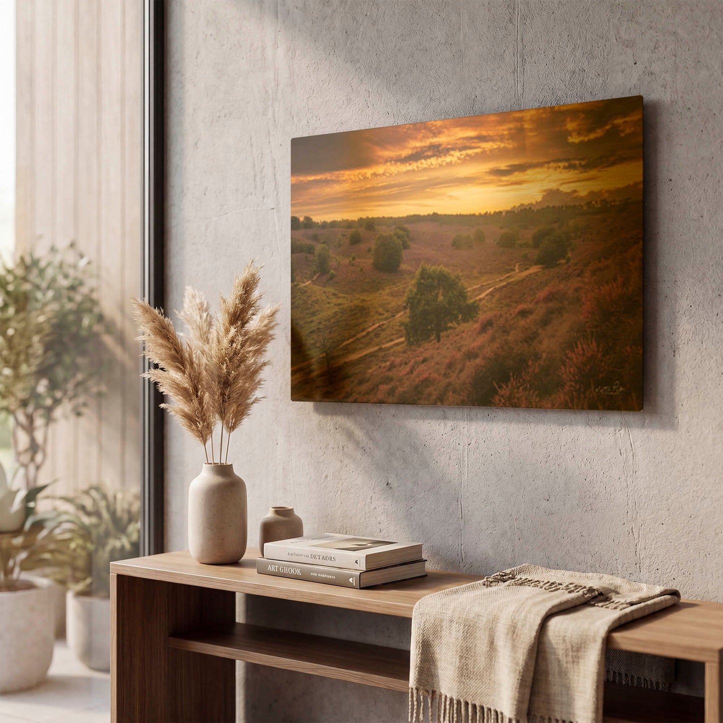 'Just a Sunset in the Netherlands' By Martin Podt Gold Metal Wall Art