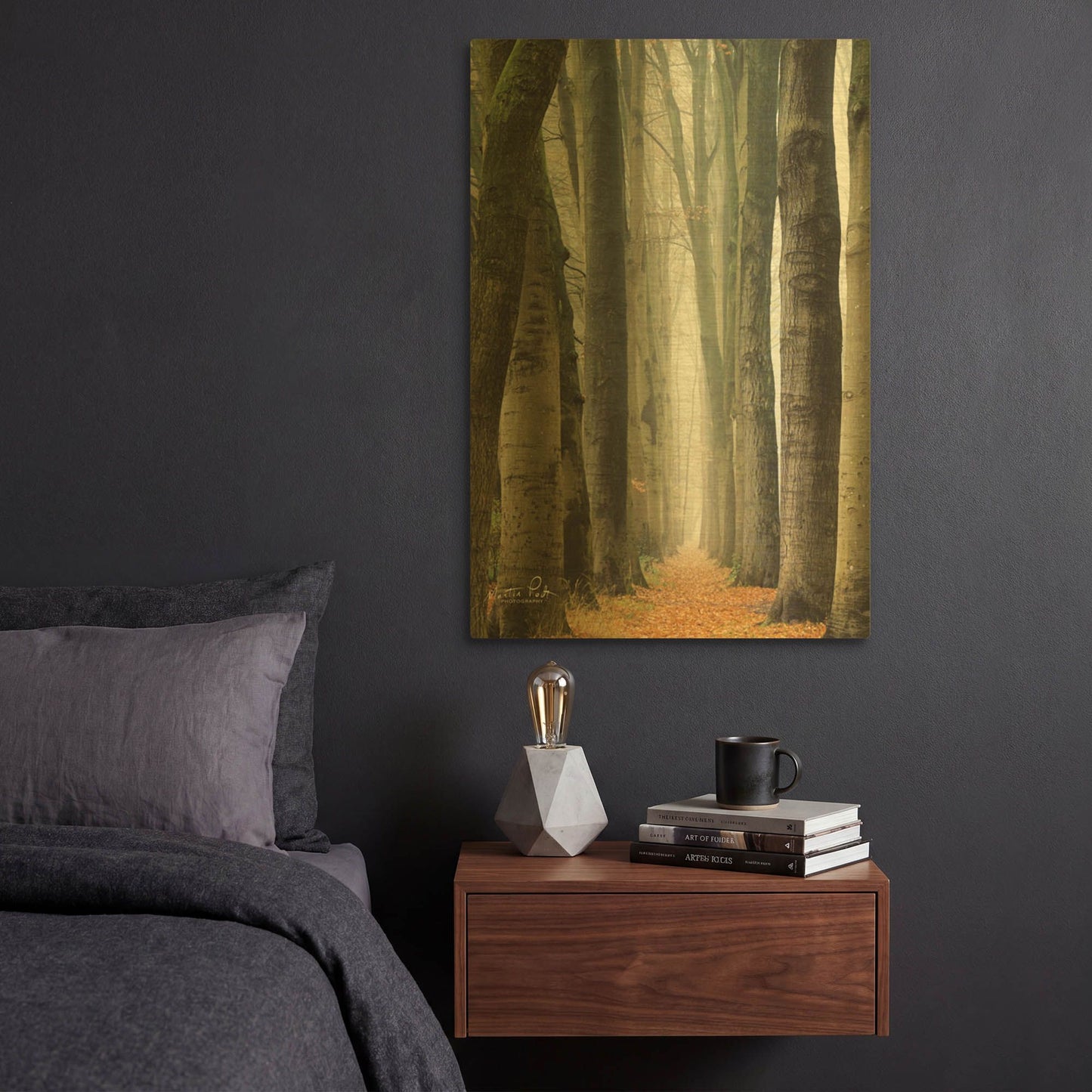 'Narrow Alley in the Netherlands' By Martin Podt Gold Metal Wall Art