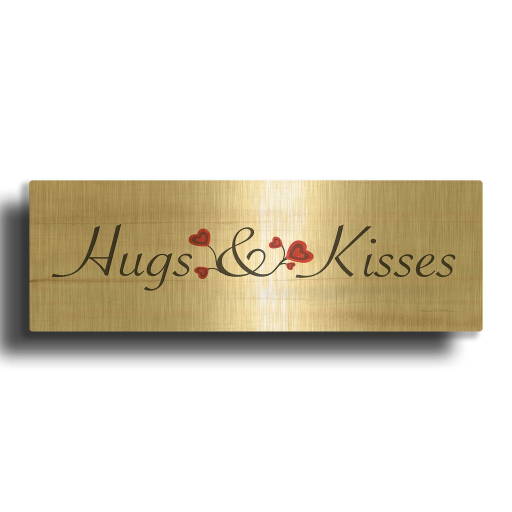 'Rustic Valentine Saying 3' By Kathleen Parr Gold Metal Wall Art