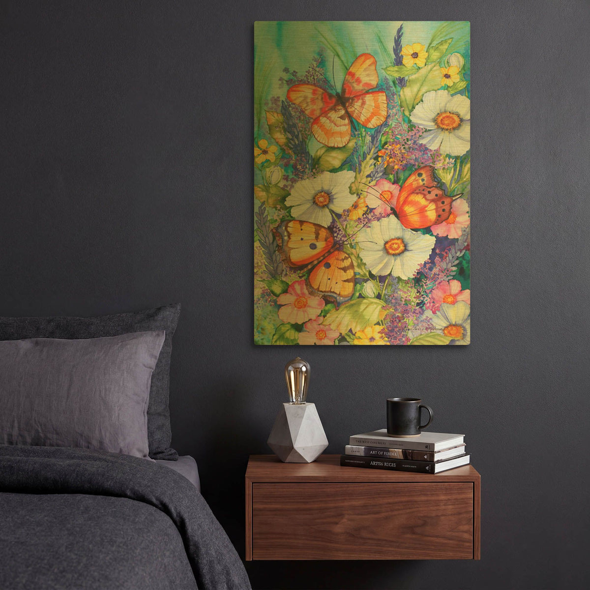'Butterfly Garden' By Kathleen Parr Gold Metal Wall Art