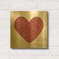 'Rustic Valentine Heart 3' By Kathleen Parr Gold Metal Wall Art