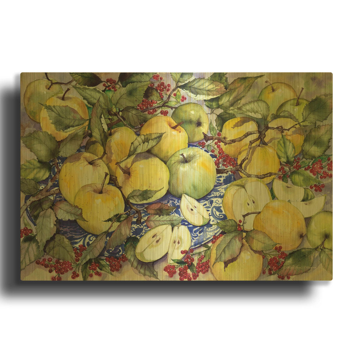 'Just Picked' By Kathleen Parr Gold Metal Wall Art