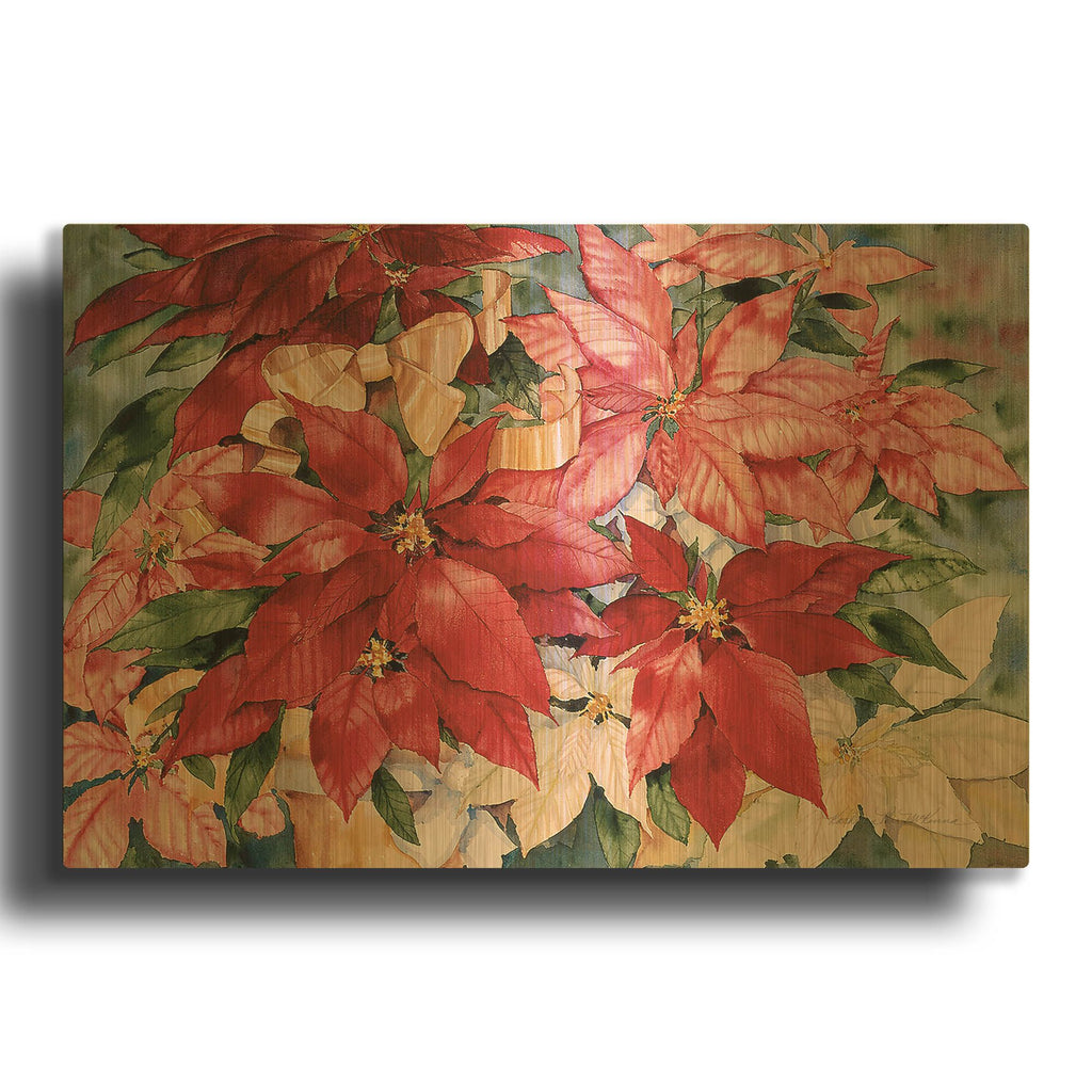 'Poinsettia' By Kathleen Parr Gold Metal Wall Art