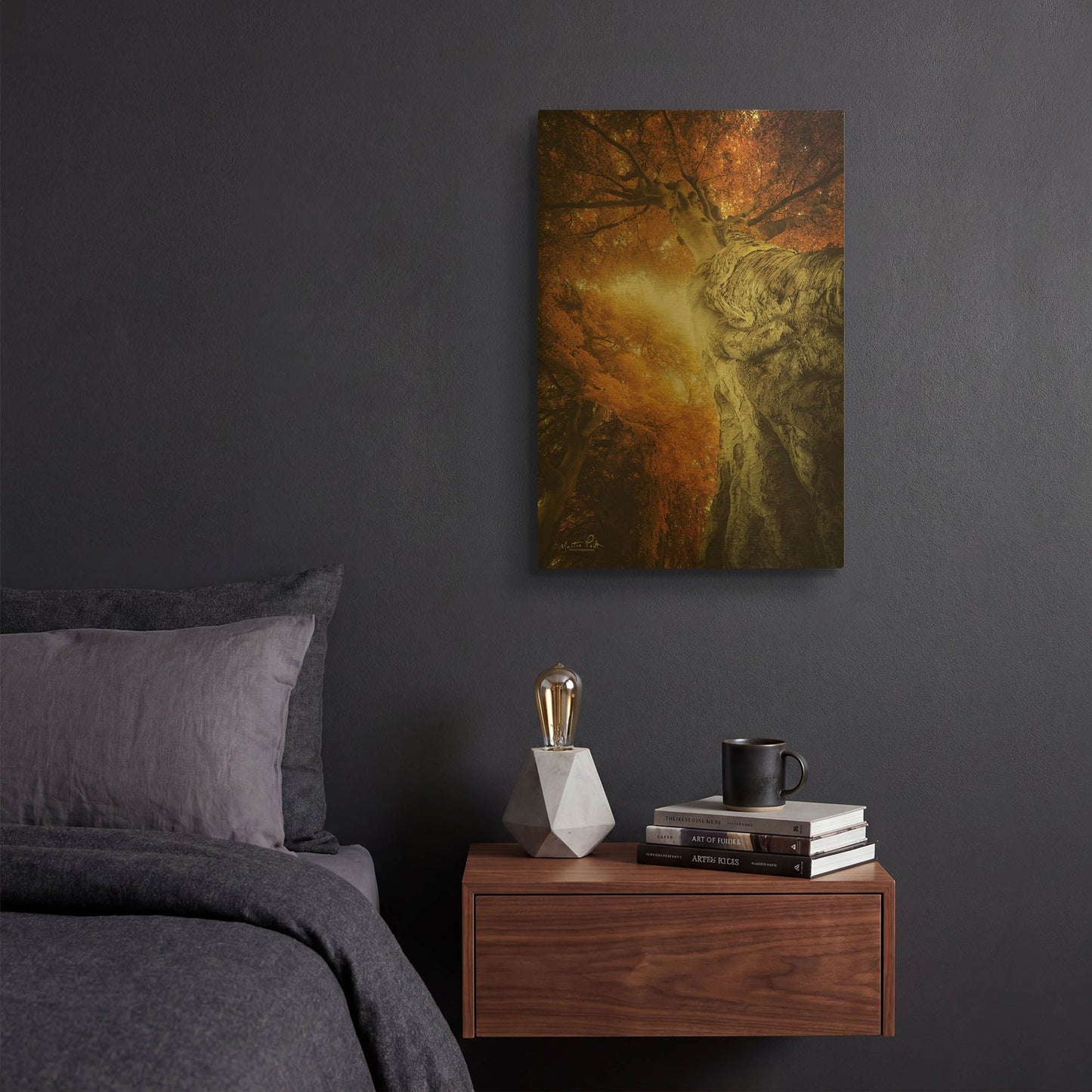 'Look Up Autumn' By Martin Podt Gold Metal Wall Art