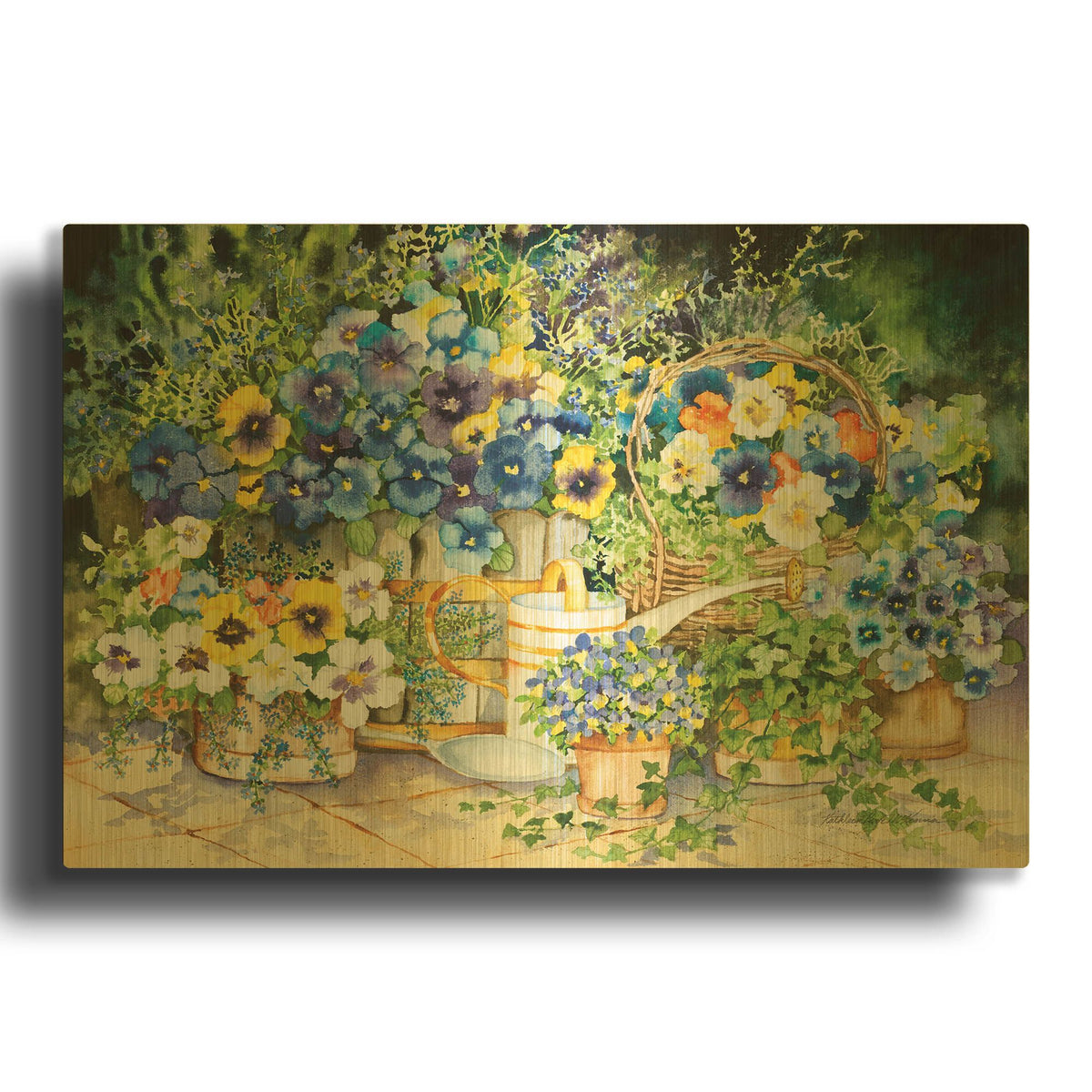 'Simply Charming' By Kathleen Parr Gold Metal Wall Art