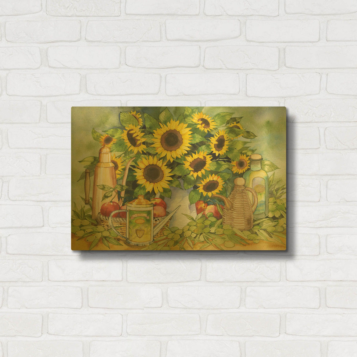 'Tuscan Day' By Kathleen Parr Gold Metal Wall Art