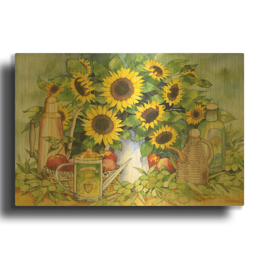 'Tuscan Day' By Kathleen Parr Gold Metal Wall Art