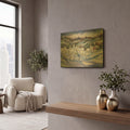 'Winter Village' By Kathleen Parr Gold Metal Wall Art