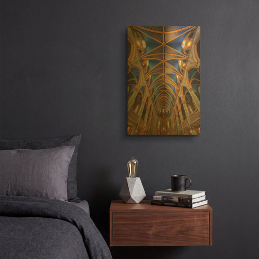 'Notre-Dame Cathedral Basilica' By Martin Podt Gold Metal Wall Art