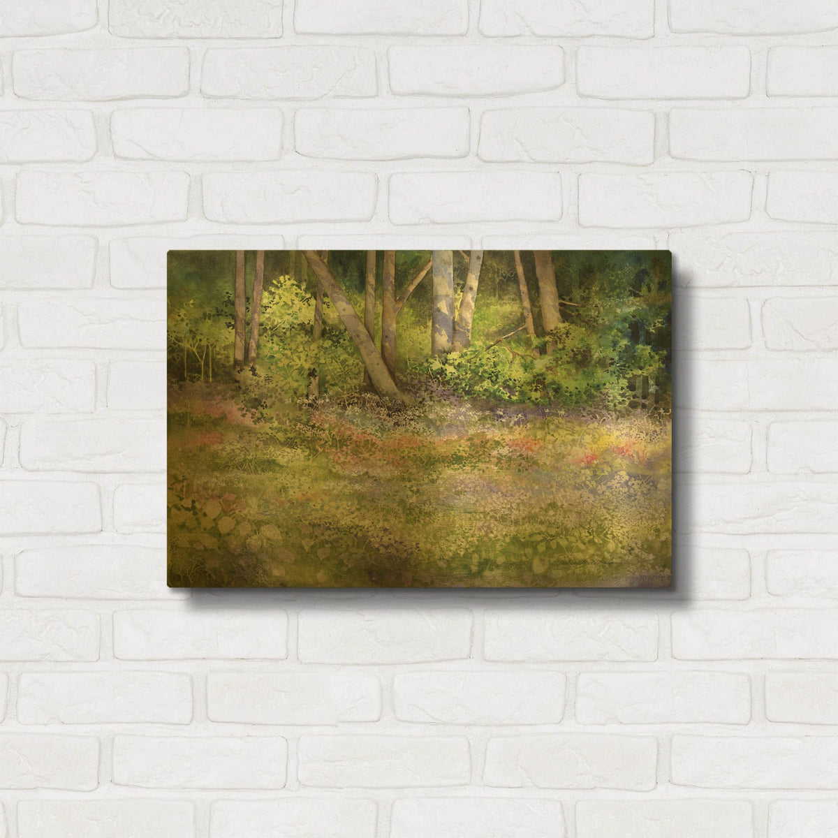 'Springtime Woods' By Kathleen Parr Gold Metal Wall Art