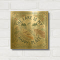 'Lakeside Days 3' By Laura Marshall Gold Metal Wall Art