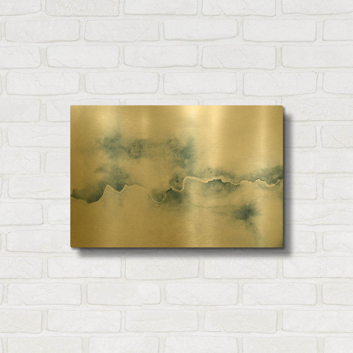 'Flow' By Laura Marshall Gold Metal Wall Art