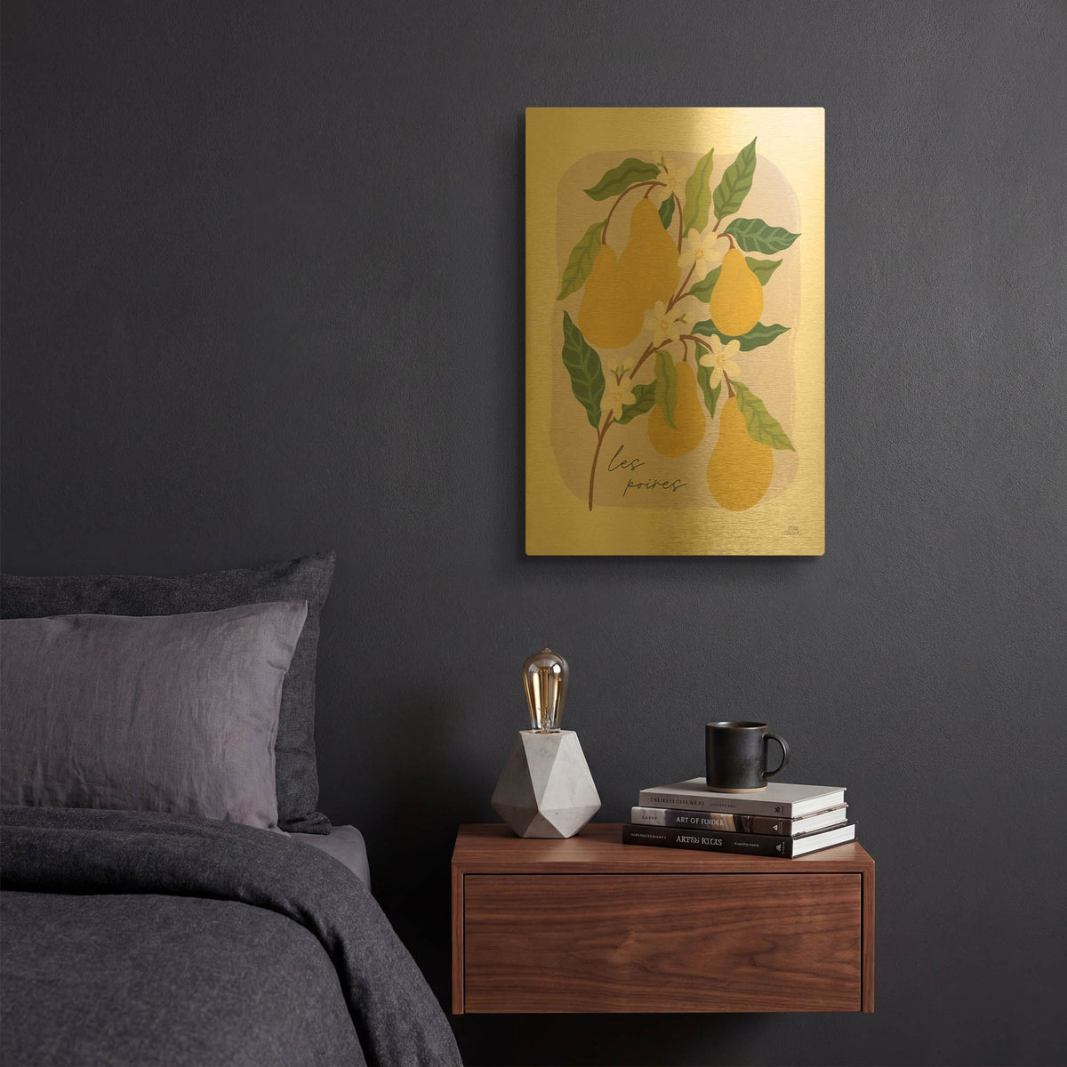 'Marche Aux Fruits 3 V2' By Laura Marshall Gold Metal Wall Art