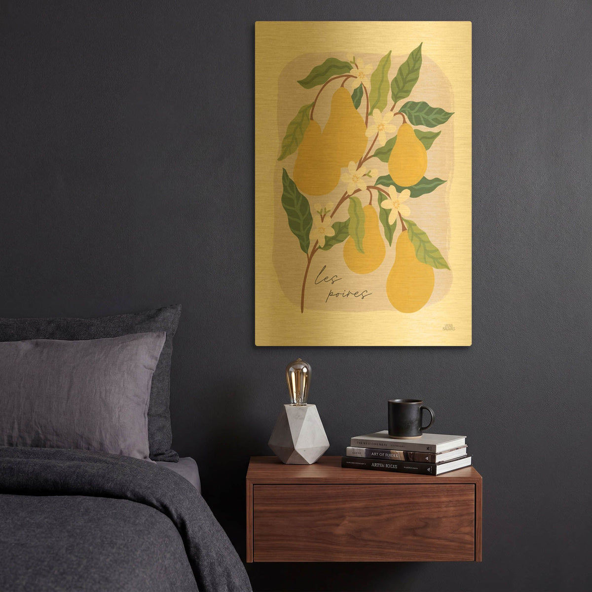 'Marche Aux Fruits 3 V2' By Laura Marshall Gold Metal Wall Art
