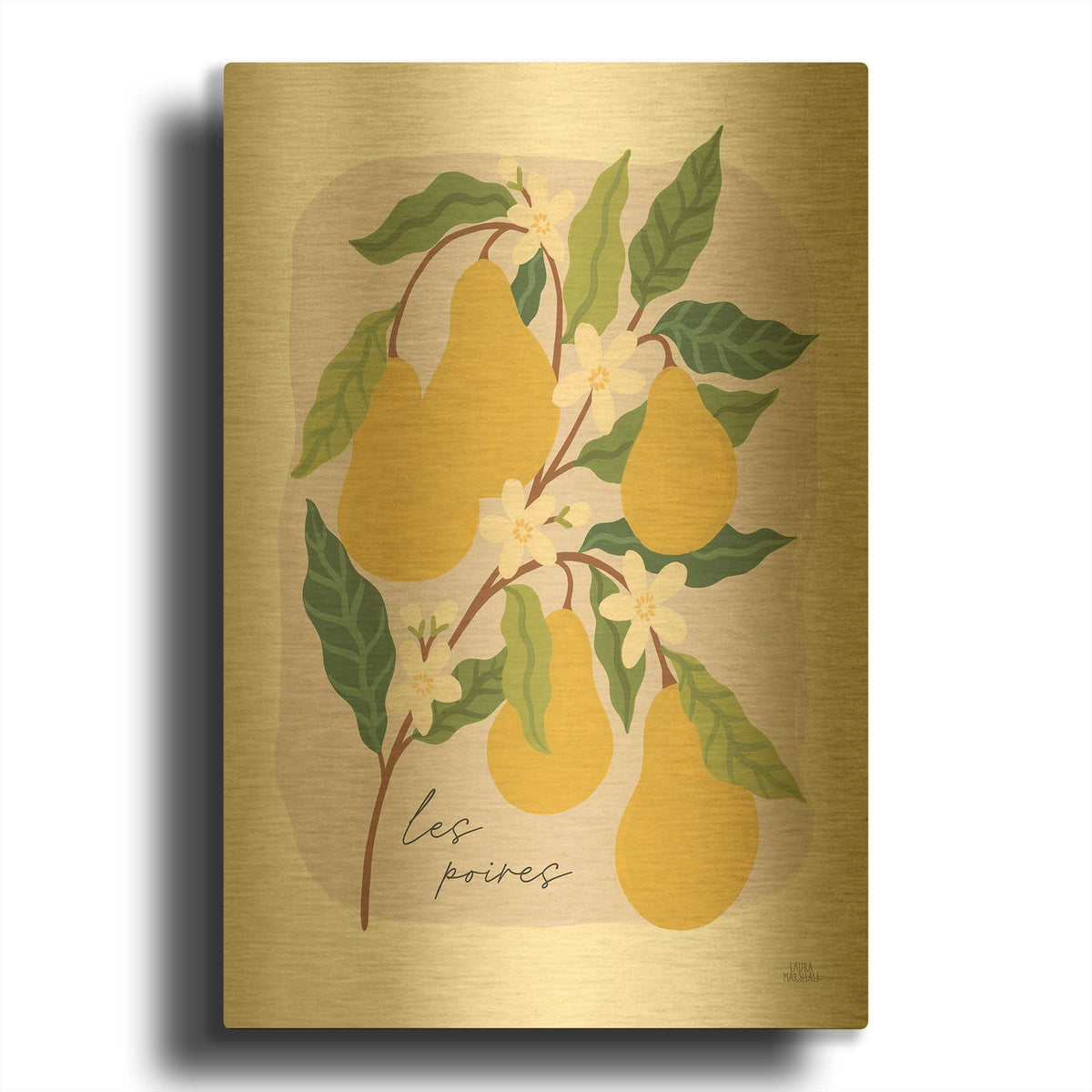 'Marche Aux Fruits 3 V2' By Laura Marshall Gold Metal Wall Art