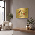 'Garden Goodies 1 Cream' By Laura Marshall Gold Metal Wall Art