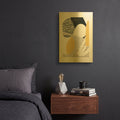 'Luminous Tumble 1 Yellow' By Laura Marshall Gold Metal Wall Art
