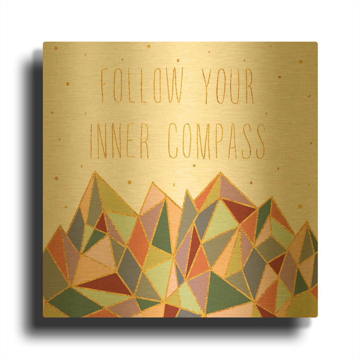 'Written In The Stars 3 On White' By Laura Marshall Gold Metal Wall Art