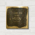 'Celestial Love 1 Sq' By Laura Marshall Gold Metal Wall Art
