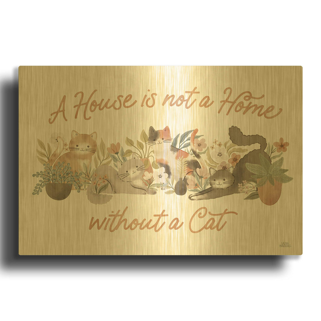 'Garden Friends 1' By Laura Marshall Gold Metal Wall Art