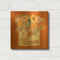 'Autumn Meadow 4' By Laura Marshall Gold Metal Wall Art