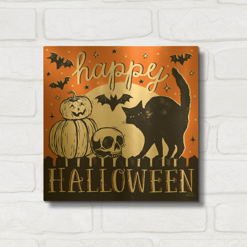 'Hocus Pocus 4' By Laura Marshall Gold Metal Wall Art
